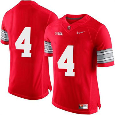 Ohio State Buckeyes Men's Only Number #4 Red Authentic Nike Diamond Quest College NCAA Stitched Football Jersey ZN19C73KF
